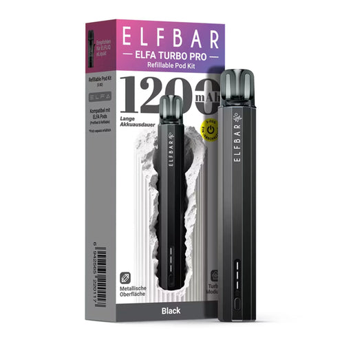 ELFBAR ELFA Turbo Pro – Kit – Beispiel Black